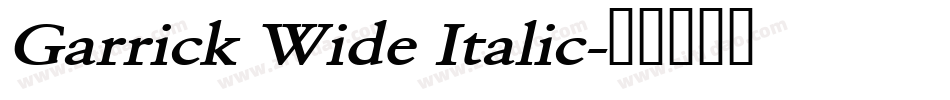 Garrick Wide Italic字体转换